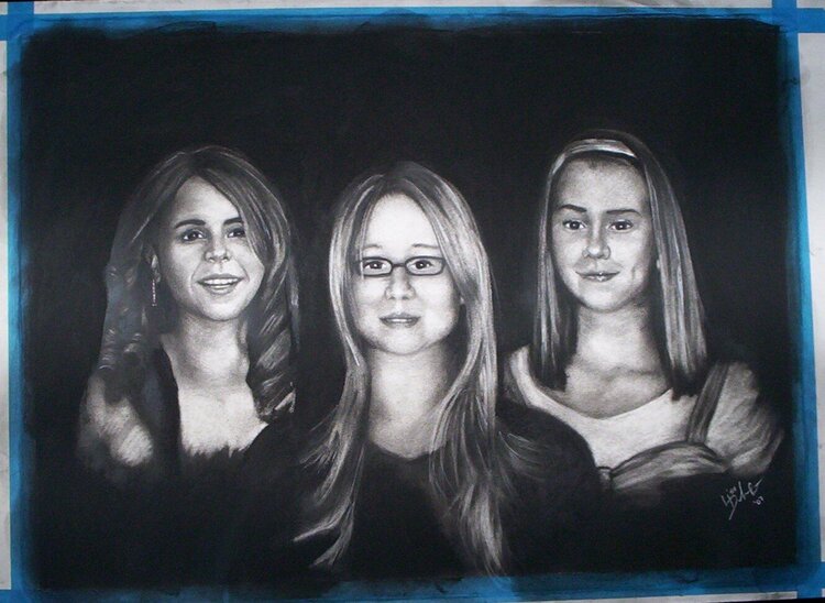 Completed Drawing of &#039;3 Daughters&#039;
