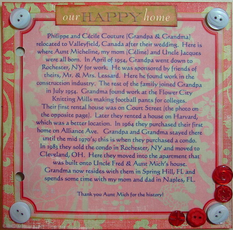 Cecile Mini Book - Our Happy Home
