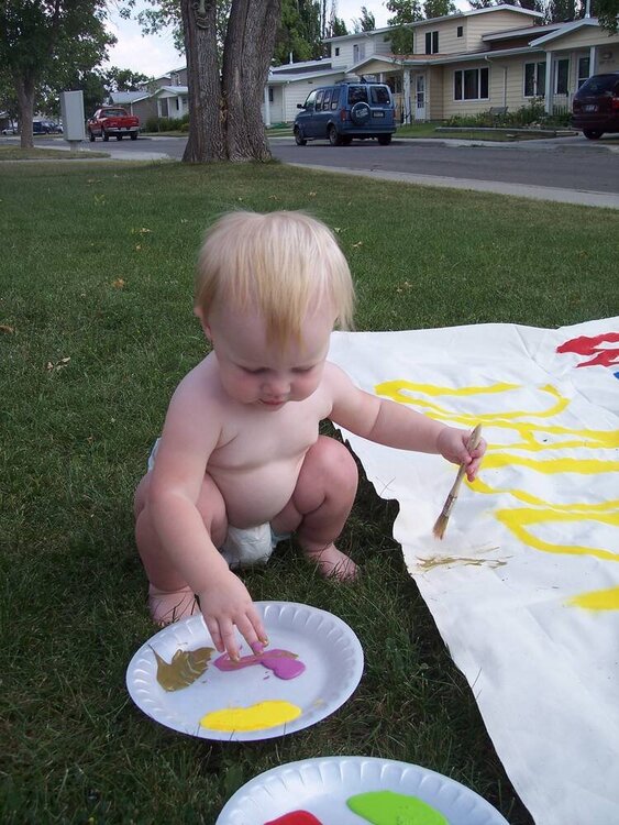 painting a sign