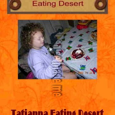 Daughter eating Desert