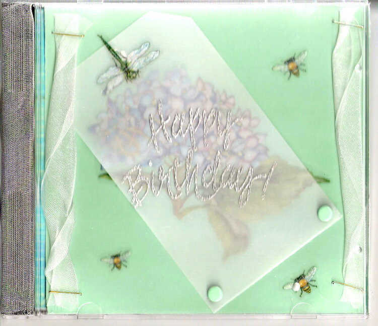 Altered CD case-Birthday card front