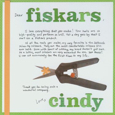 Dear Fiskars
