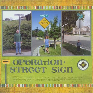 Operation: Street Sign