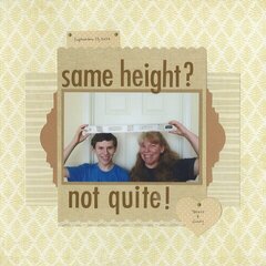 Same height? Not quite!