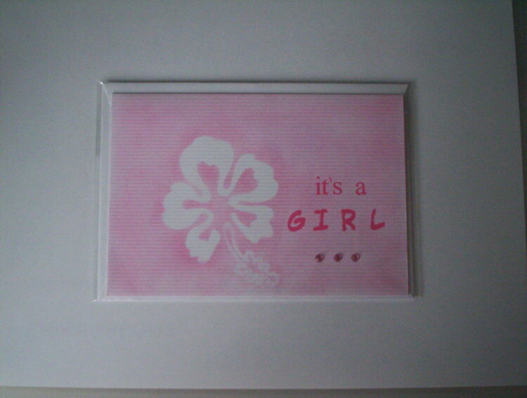 &#039;It&#039;s a Girl&#039; baby card