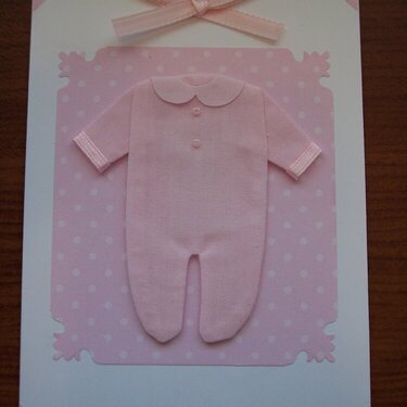 Baby Girl Outfit Card