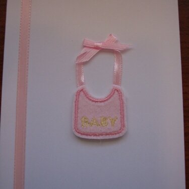 Baby Girl Bib Card