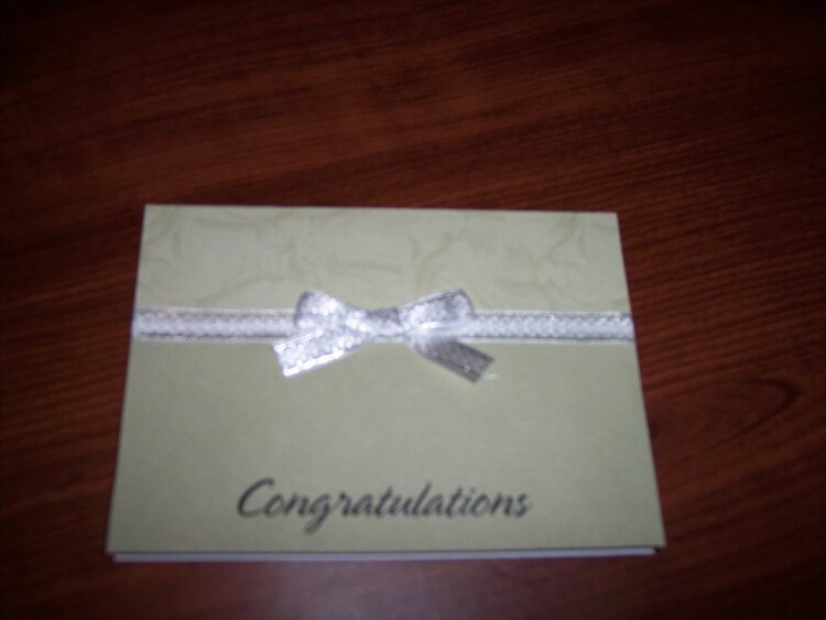 Congratulations with satin bow