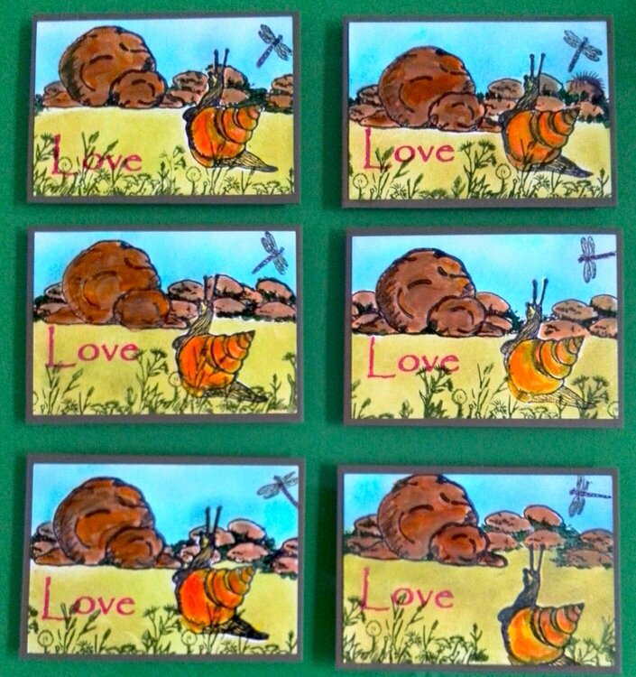 ATC cards Snail Love