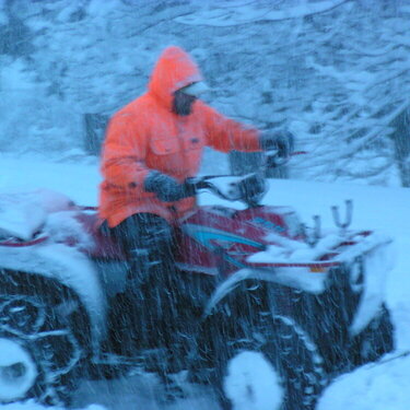 Plowing up the snow