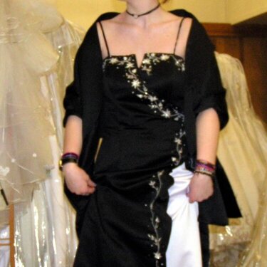 Jennifer choosing a prom dress