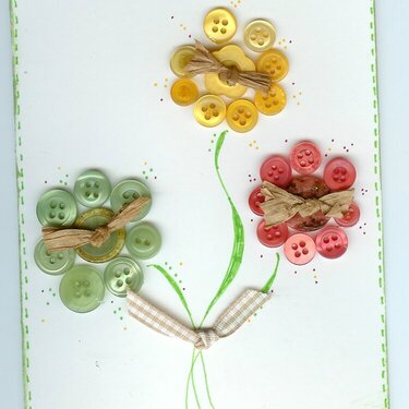 Button Flower Card (a)