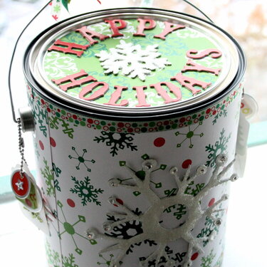 Altered Paint Can for Christmas in Afghanistan