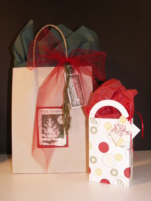 Close-up fo Christmas Gift Containers