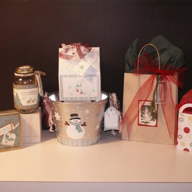 Embellished Christmas Gift containers
