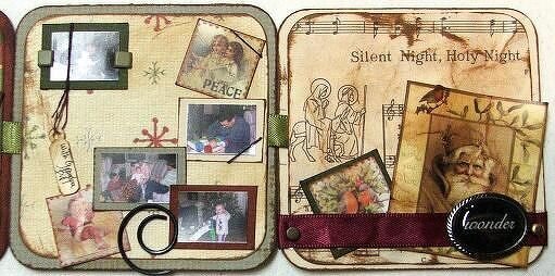Altered Tin: Christmas Accordian Book ~ Rustic-Artisans~