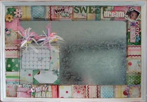 Altered Magnetic Memo Board/ Daisy D&#039;s Lullaby Papers