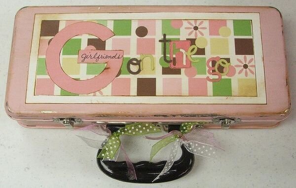 Altered Tin Box: Girlfriends On The Go