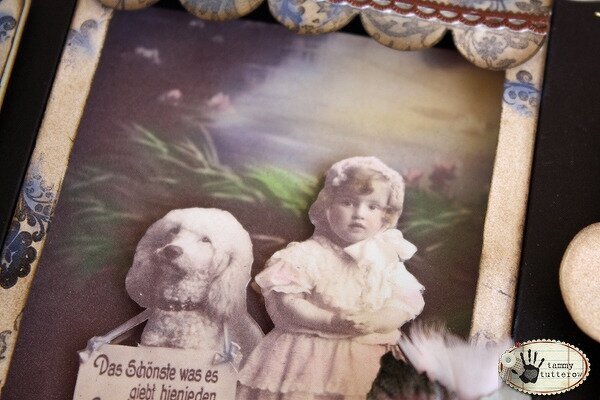 A Wee Girl and her Dog Shadowbox Frame