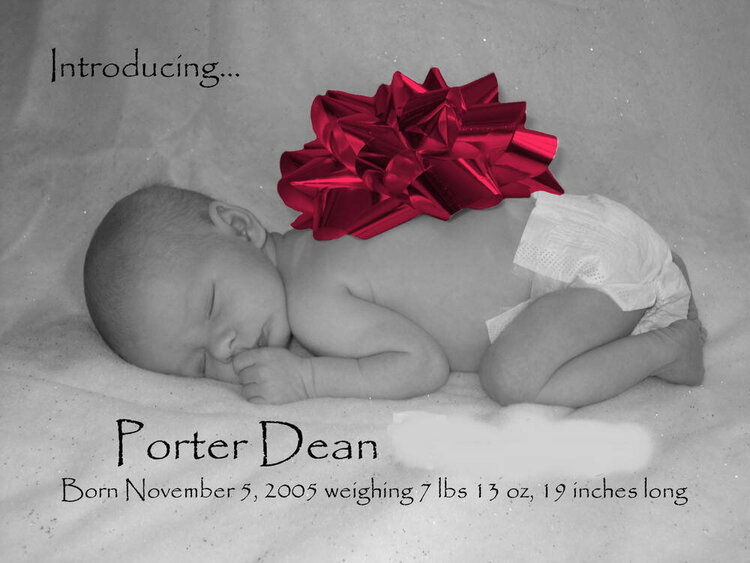 Birth Announcement for our son