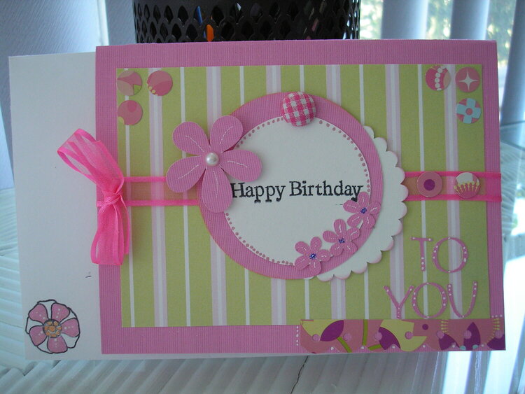 Happy Birthday (pink &amp; green)
