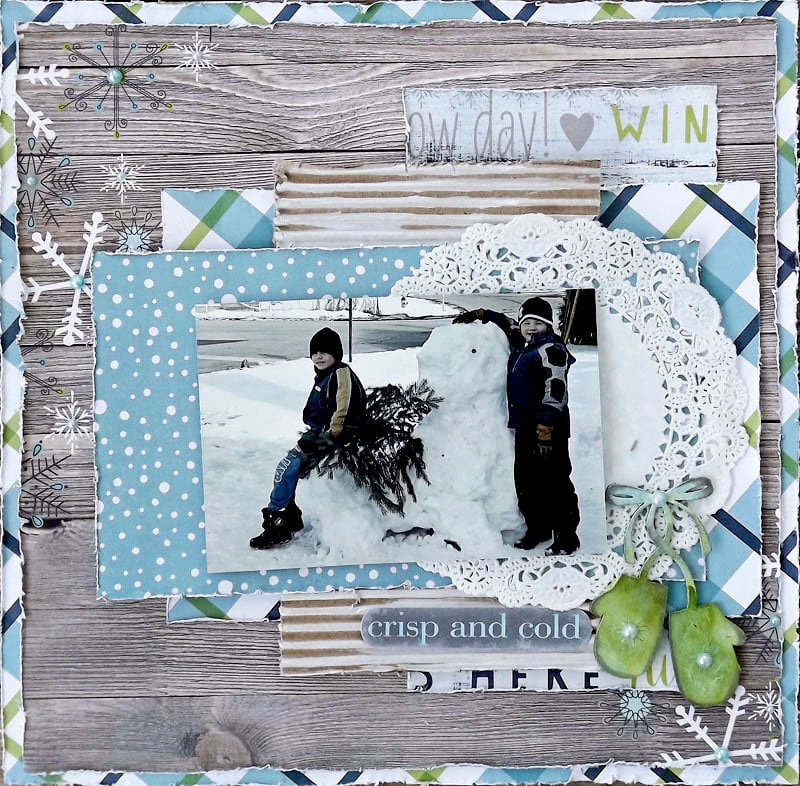 digital scrapbook layout