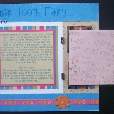 Dear Tooth Fairy - right page - hidden journaling
