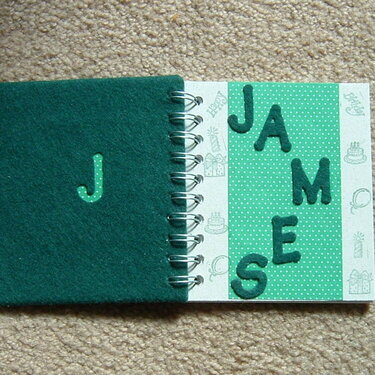 Front and Back cover of James&#039; B-Day book