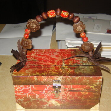 First altered wooden cigar box purse