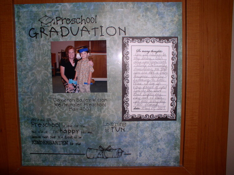 Cameron&#039;s Preschool Graduation