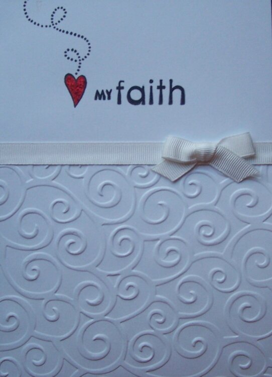 My Faith - One layered Card