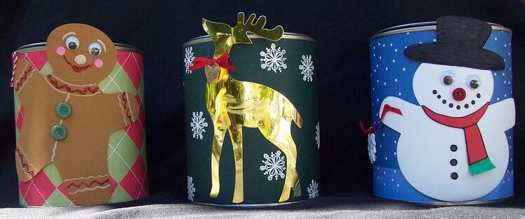 Christmas in Afghanistan altered paint cans