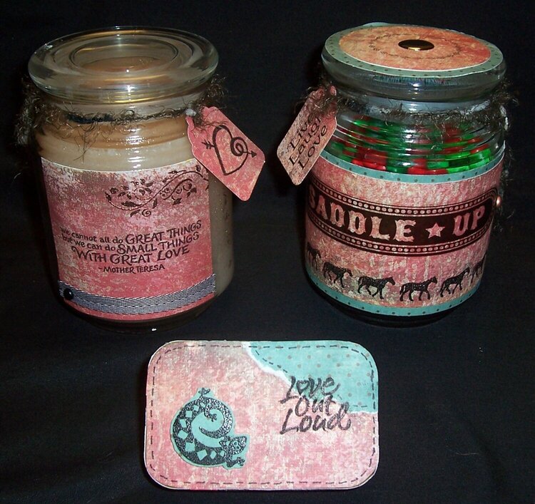 Altered Candle jars