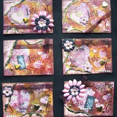 ATC&#039;s - wonder of the world - valentine swap