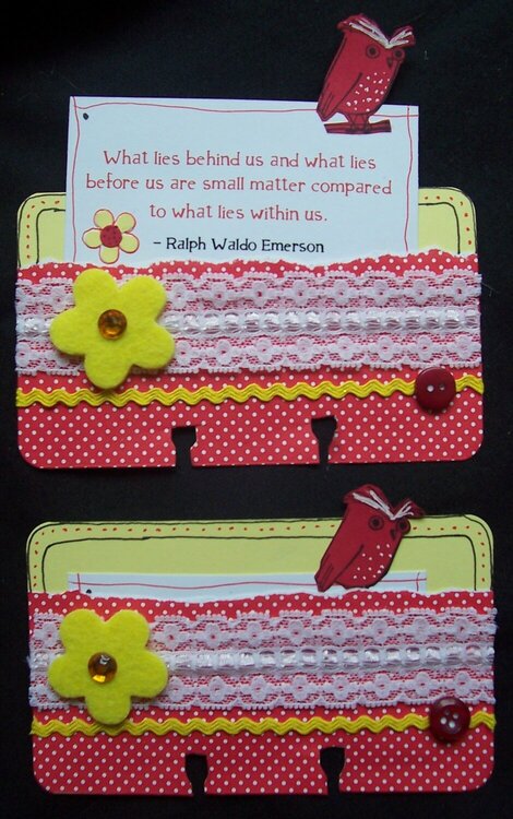 Altered Rolodex Cards - Inspiration Quote