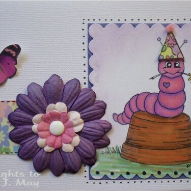 Free Digital Stamp - Eldon with flower