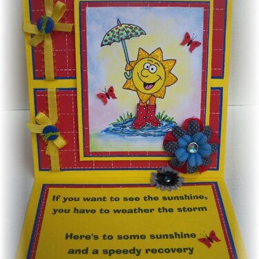 Partly Sunny Get well card
