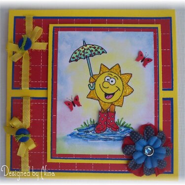 Partly Sunny - Get well card