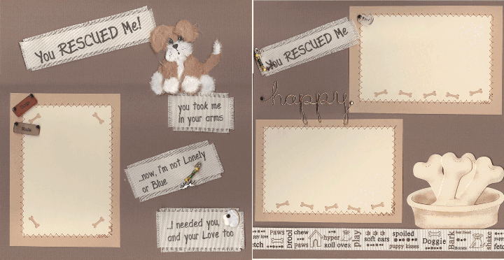 You Rescued Me - Dog Layout