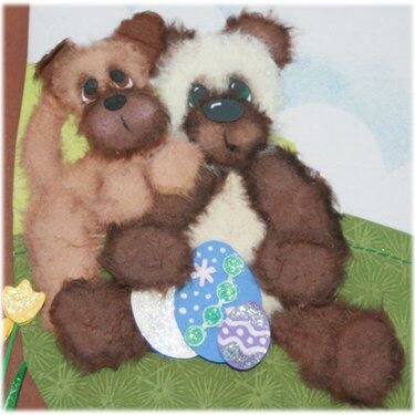 Detail of Easter Layout Dog and Bear