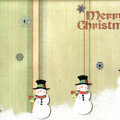 snowman/merry christmas card