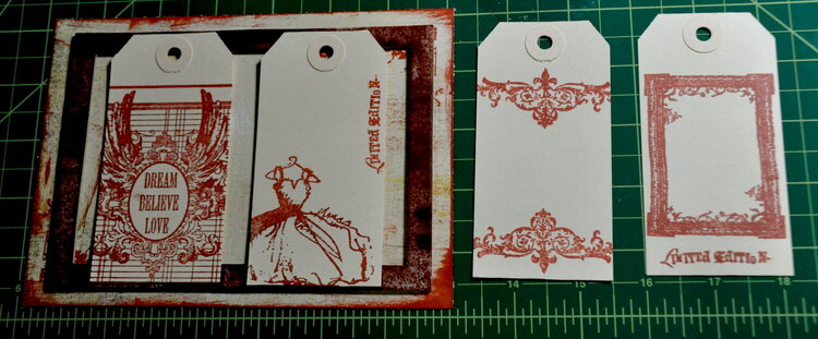 stamped tags....
