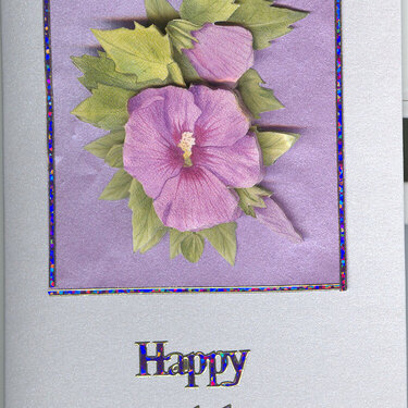 Purple Flower - Happy Birthday