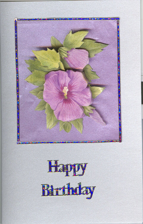 Purple Flower - Happy Birthday