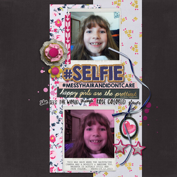 magenta selfie
