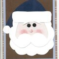 Xmas Card w/Santa Paper Piecing