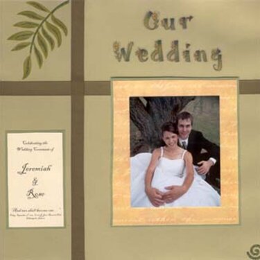 Our Wedding Title Page