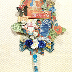 Create imagine inspire hanging tag