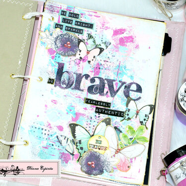 be brave art journal page
