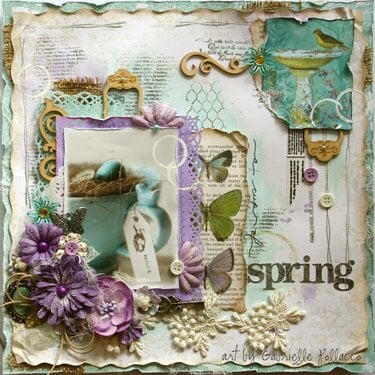 A Cup of Spring w. VIDEO TUTORIAL! **Bo Bunny - Enchanted Garden**